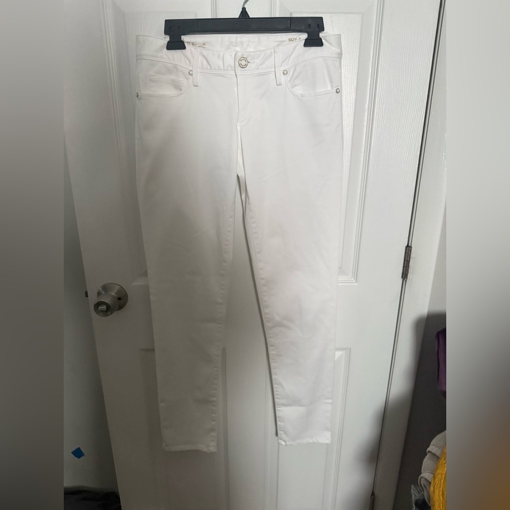 Lilly Pulitzer White Cotton Worth Skinny Resort Jeans Size 4 - Picture 7 of 11